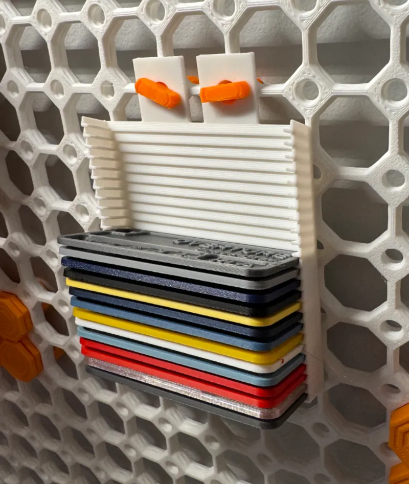 Parametric Filament Swatch Holder for Multiboard 