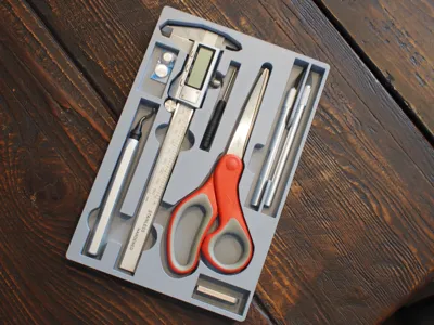 Gridfinity Digital Caliper Deburring Tool Scissors