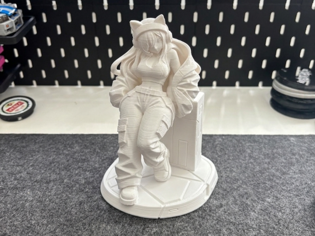 Cat Ear Hoodie Girl | Techwear Anime Figure