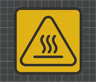 Hot Surface Warning Sign