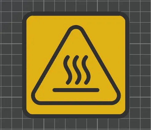 Hot Surface Warning Sign