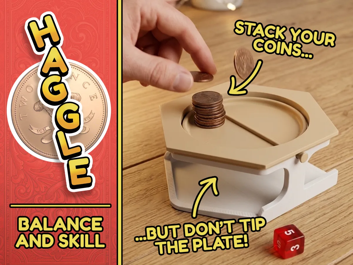 Heggle Haggle - Coin Balance Game - Free 3D Print Model - MakerWorld