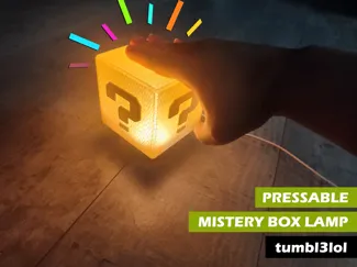 Pressable mistery box lamp of Super Mario Bros