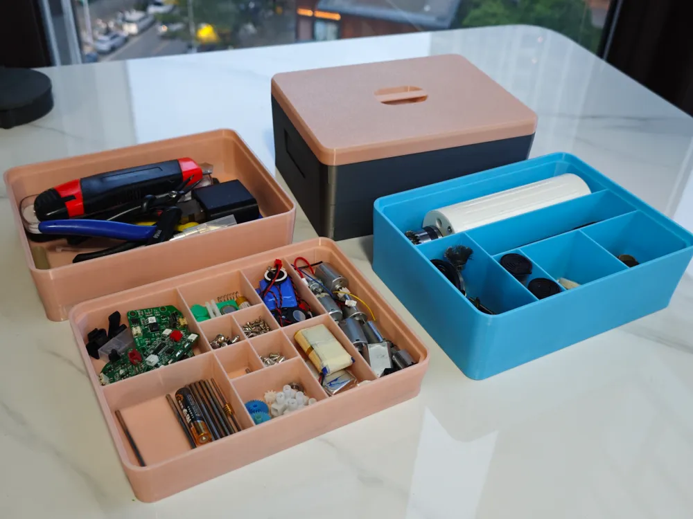 Multi-layer Storage Box Toolbox storage-box - Free 3D Print Model ...