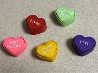 Conversation Heart Fidget Clickers