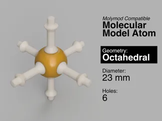 Molymod-Compatible Atom: Octahedral (23 mm)