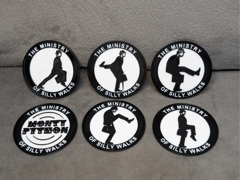 Monty Python Silly Walk - 3D Stackable Coaster Set