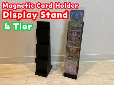 Magnetic Card Holder Display Stand (4-Tier)