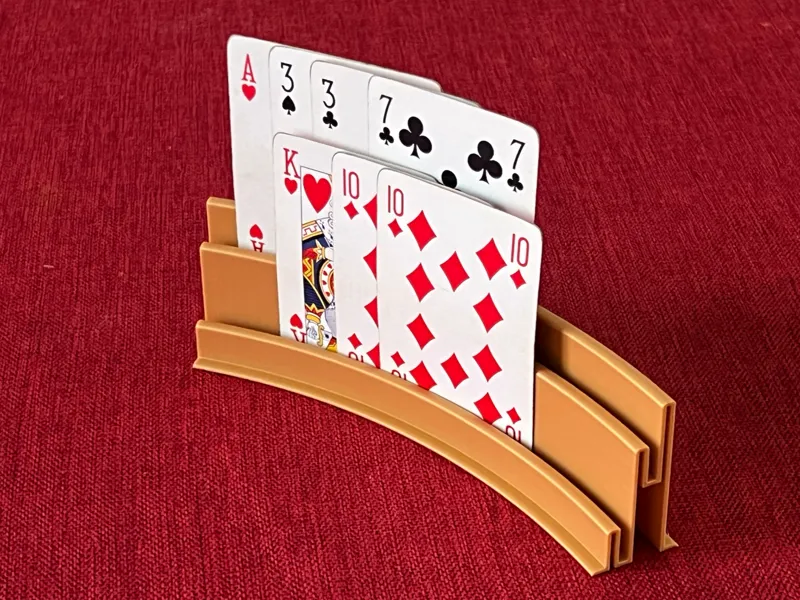 Two tier card holder