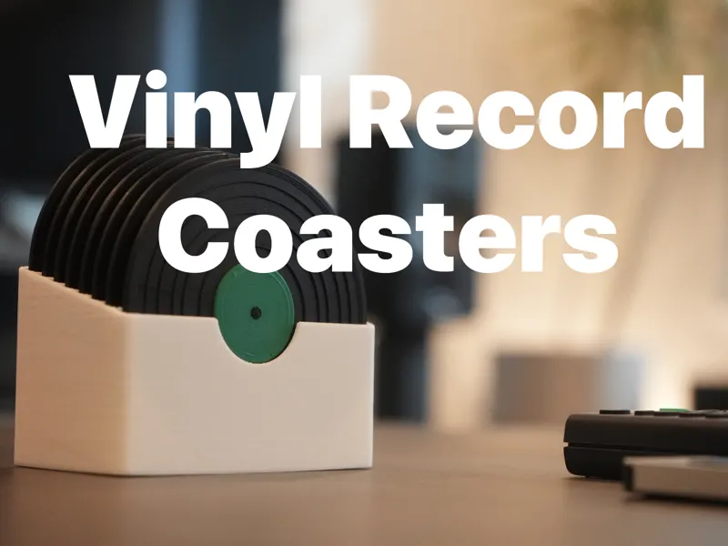 Retro Vinyl Record Coasters