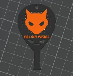 Llavero paleta felina padel