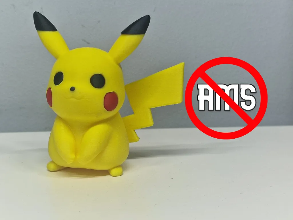 Pikachu / NO AMS / Pokemon / AMS / No Supports - Free 3D Print Model ...