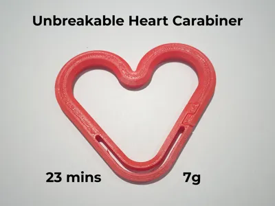 Unbreakable Heart Carabiner