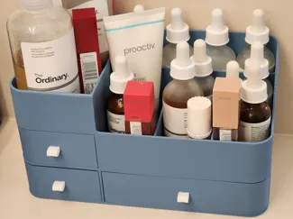 Tiered Vanity Organizer with Drawers