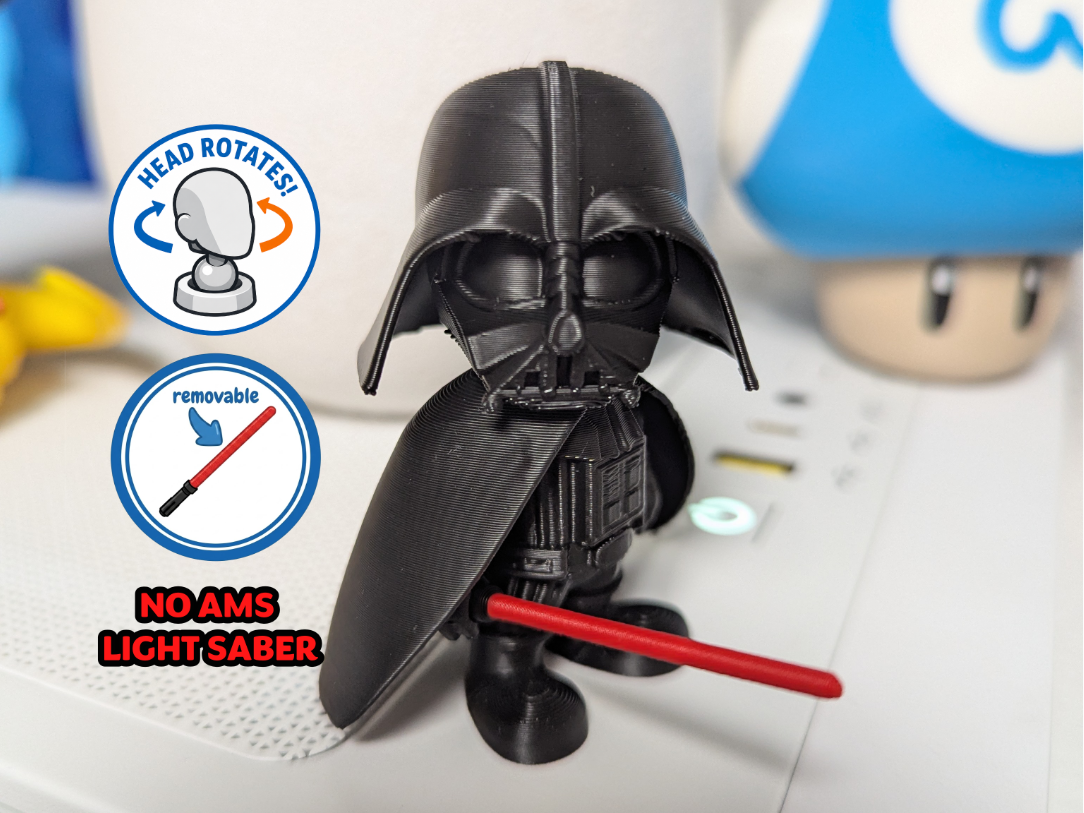 Rotating head Mini Darth Vader Figurine (Chibi)