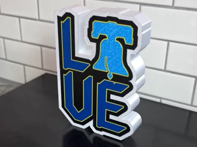 Philadelphia Baseball City Connect Love Sign.