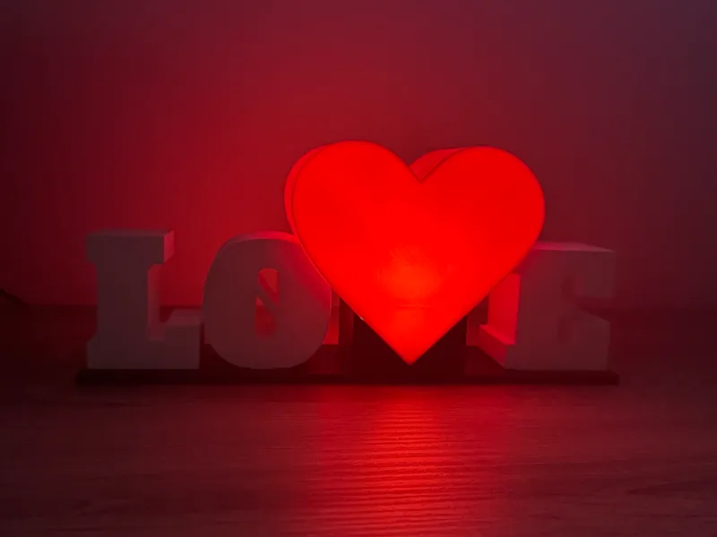 Valentines LOVE decoration with tea light (NO AMS)