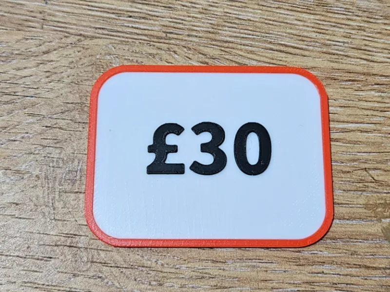 £30 Price tag