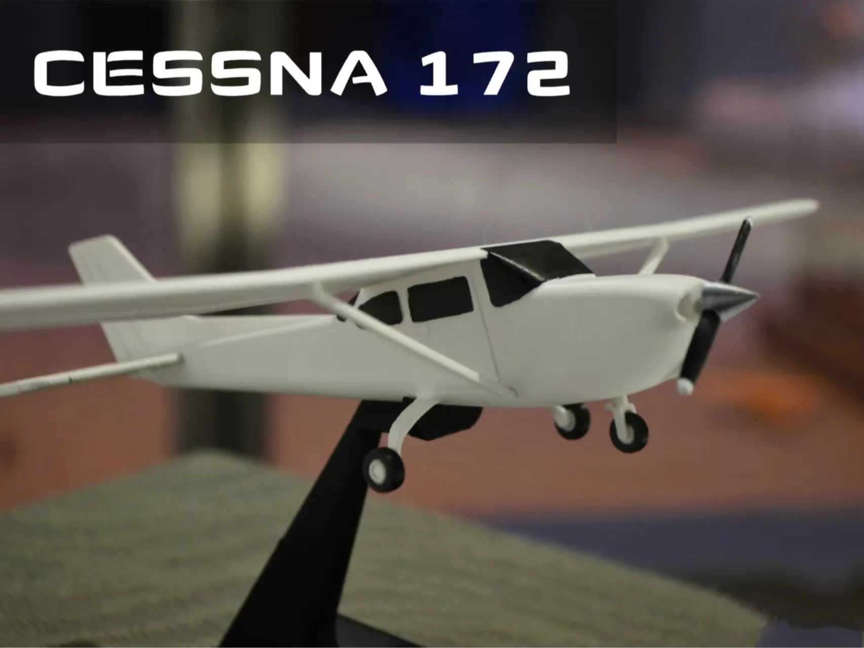 Miniatura 2 do modelo 3D 【Cessna 172】1:48飞机模型