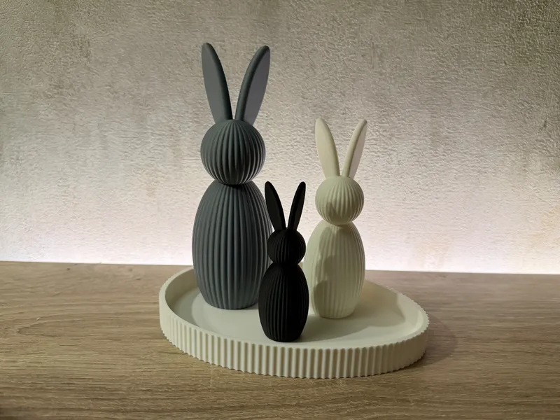 Egg Ribbed Decorative Tray for Easter/Jewelery
