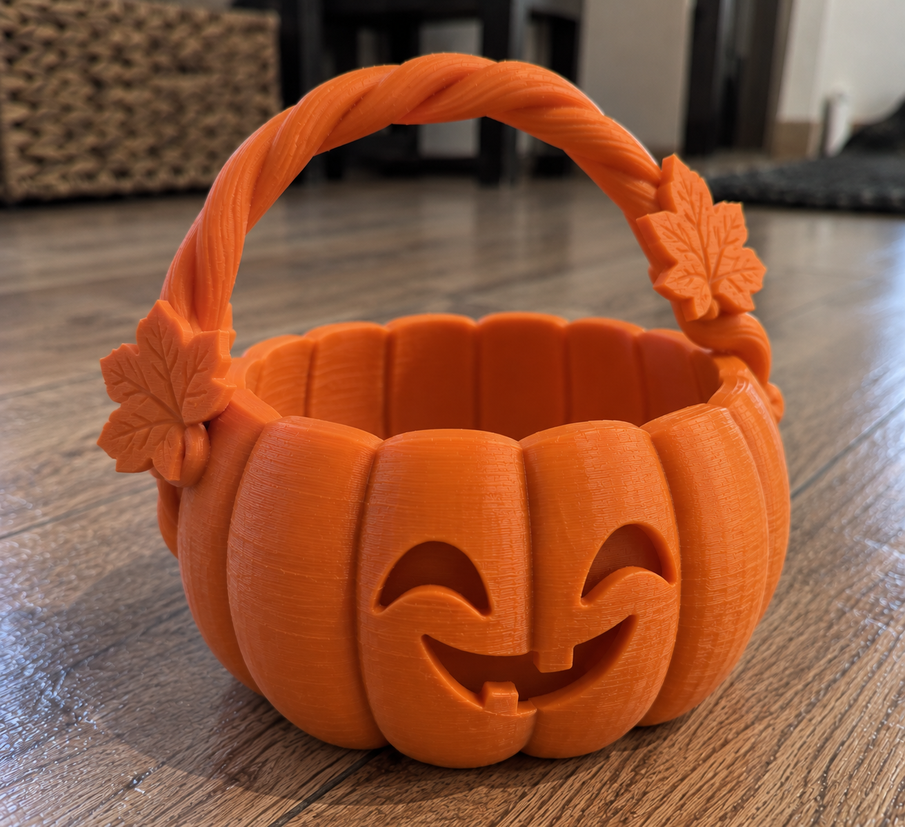 Pumpkin Popcorn Basket | Halloween & Autumn Bowl - 1