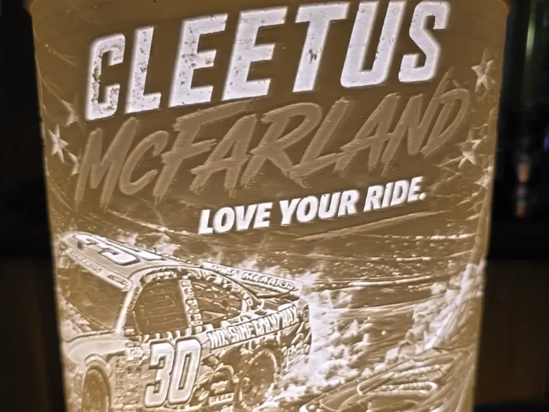 Cleetus Mcfarland 3 Nascars ARCA Lamp Shade