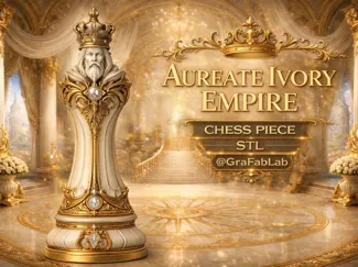 The Aureate Ivory Empire "King" - chess piece