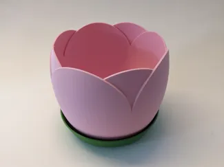Organic Rose-alike Planter self-watering plant pot