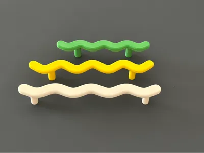 Wavy Door Handle - Parametrically Customizable Shape