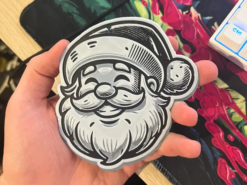Smiling Santa Claus Christmas Tree Bauble