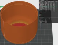 70mm Tall *Section* - 0.2mm layer, 3 walls, 10% infill