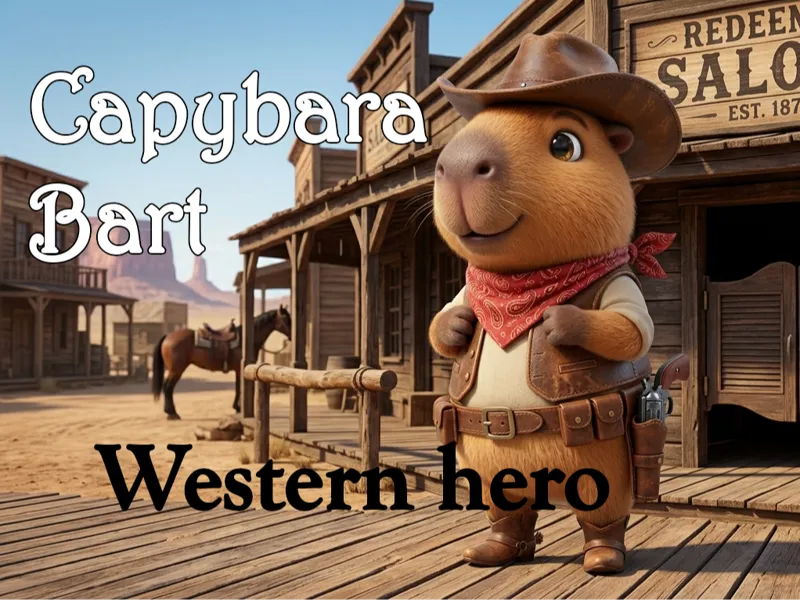 Capybara Bart: Western Hero