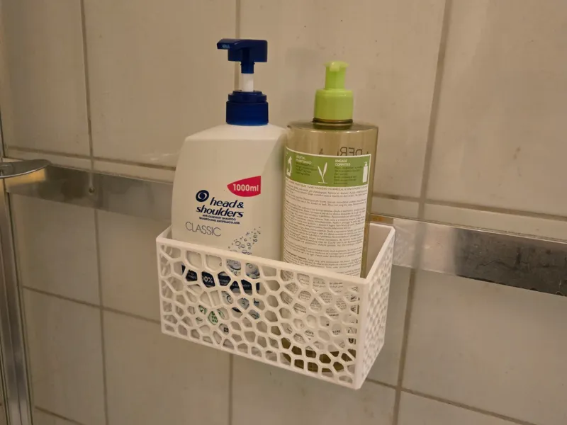 Shower Caddy for Extra Tap Holes in Shower Cabin