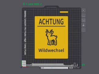 Achtung Wildwechsel