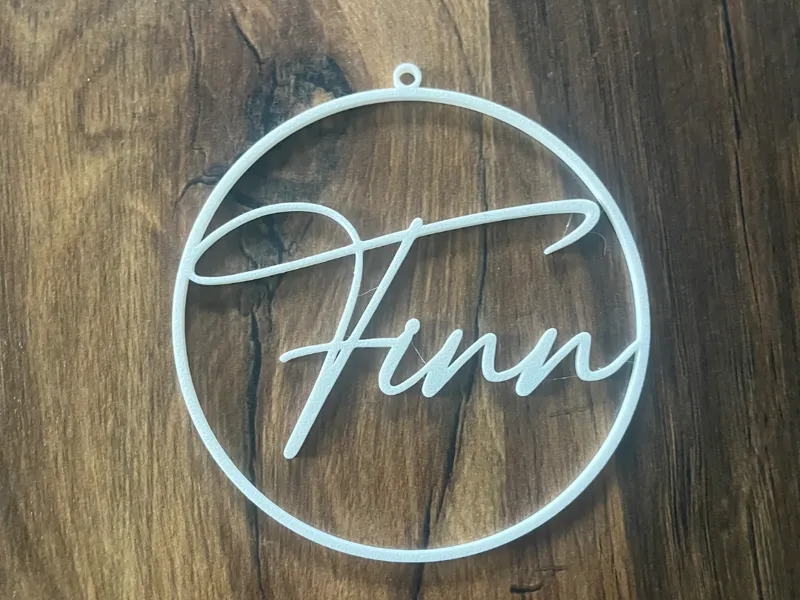 Ring mit Namen Finn z.B: als Deko