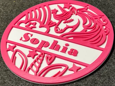 Personalized Unicorn Name Sign Editable