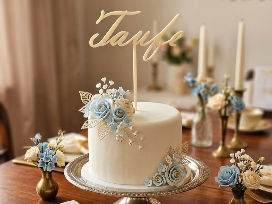 Kuchendeko Taufe Cake Topper