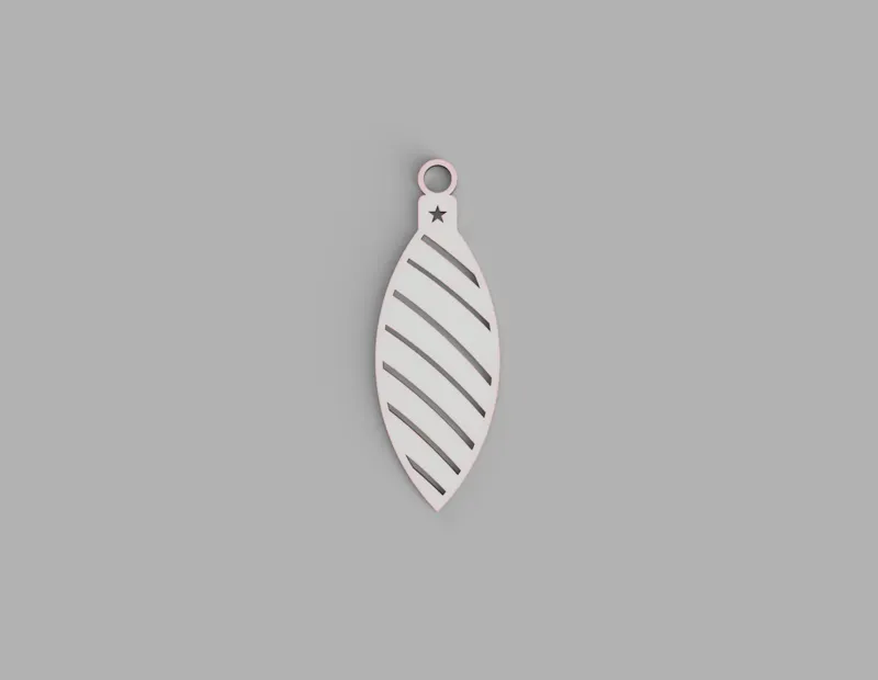 Christmas Ornament Long Striped