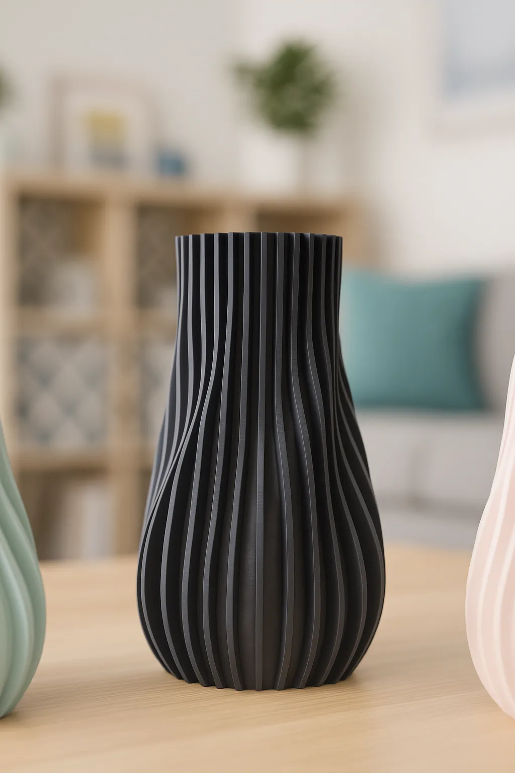 Vase. Modern Flowing Sculptural Vase view 2
