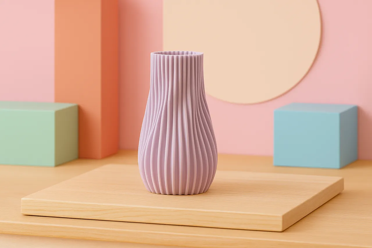 Vase. Modern Flowing Sculptural Vase view 4