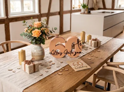 Gift Decoration - "Happy 60th Birthday"
