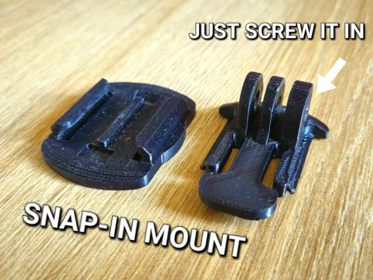 SJ-Cam Mount Bracket Go-Pro DJi Snap-IN adapter