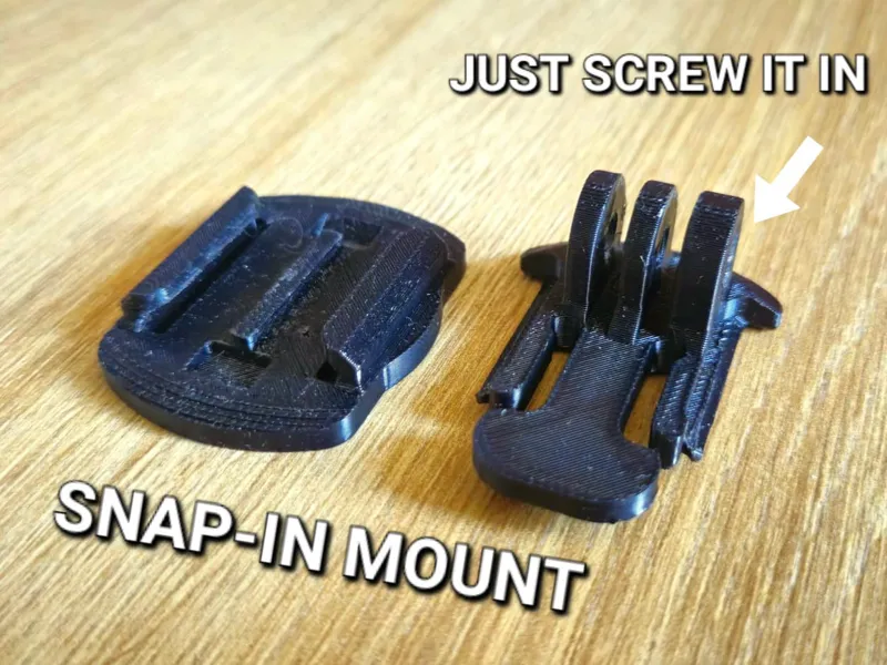 SJ-Cam Mount Bracket Go-Pro DJi Snap-IN adapter