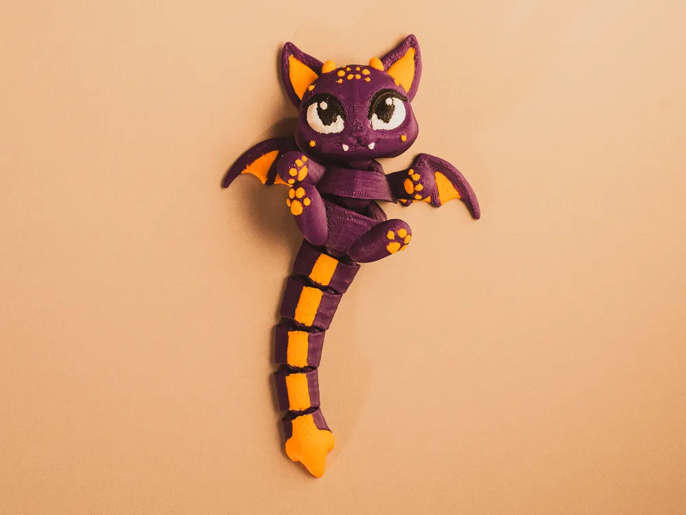 Count Meowcula Halloween Bat Cat Fleximaru - Free 3D Print Model ...
