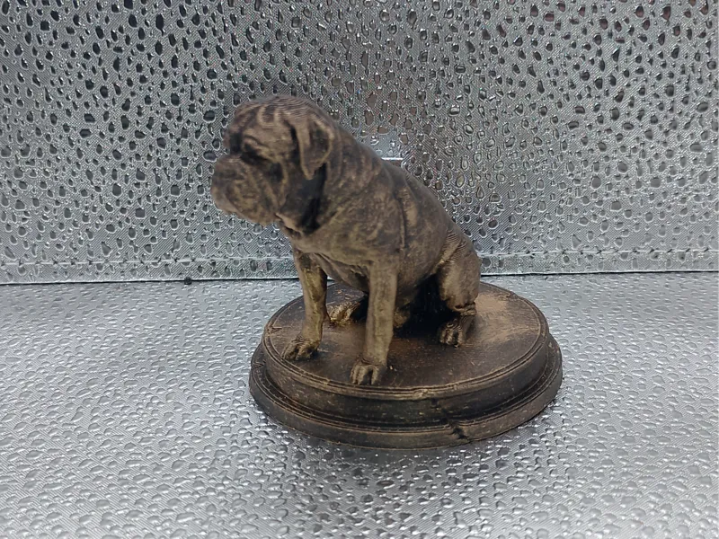Dogue de Bordeaux Dog Bust – 7cm Miniature Statue