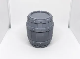 Closed Medieval Barrel – 28mm Terrain Prop