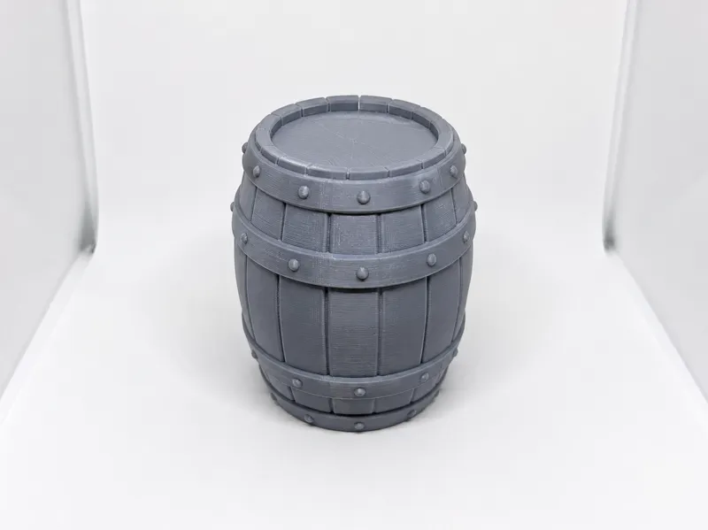 Closed Medieval Barrel – 28mm Terrain Prop