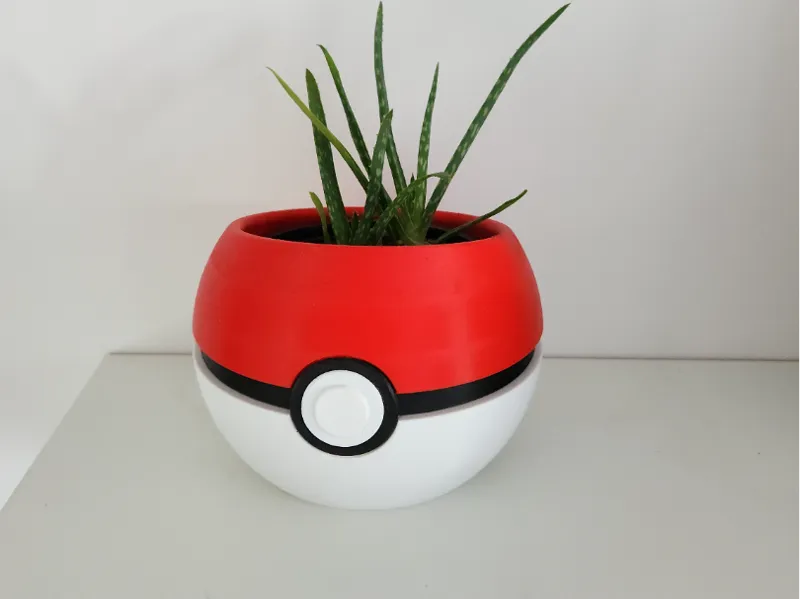 pokeball plant pot