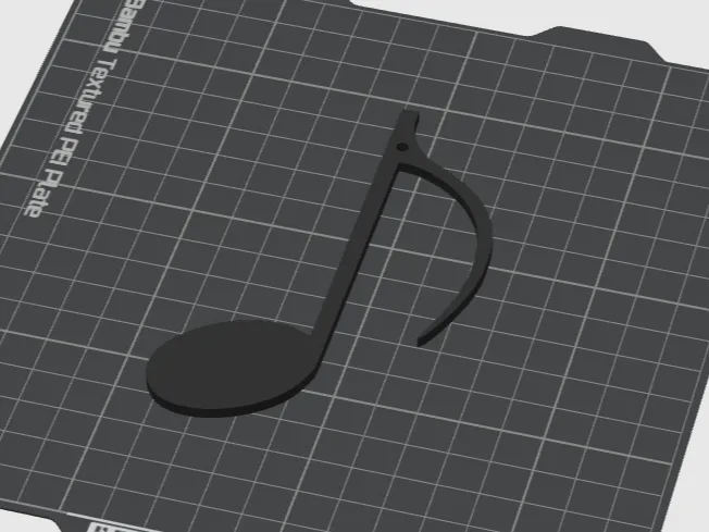 Eighth note  - keychain with NFC slot