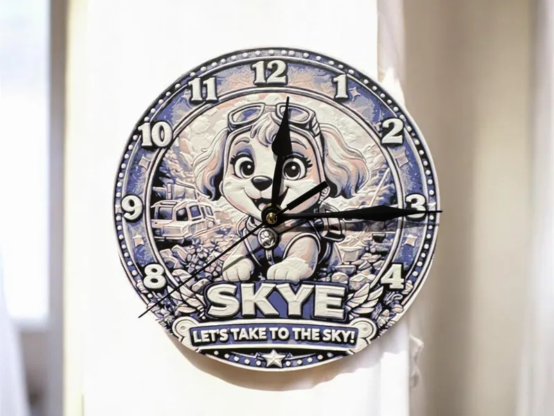 Paw Patrol SKYE Inspired Wall Clock